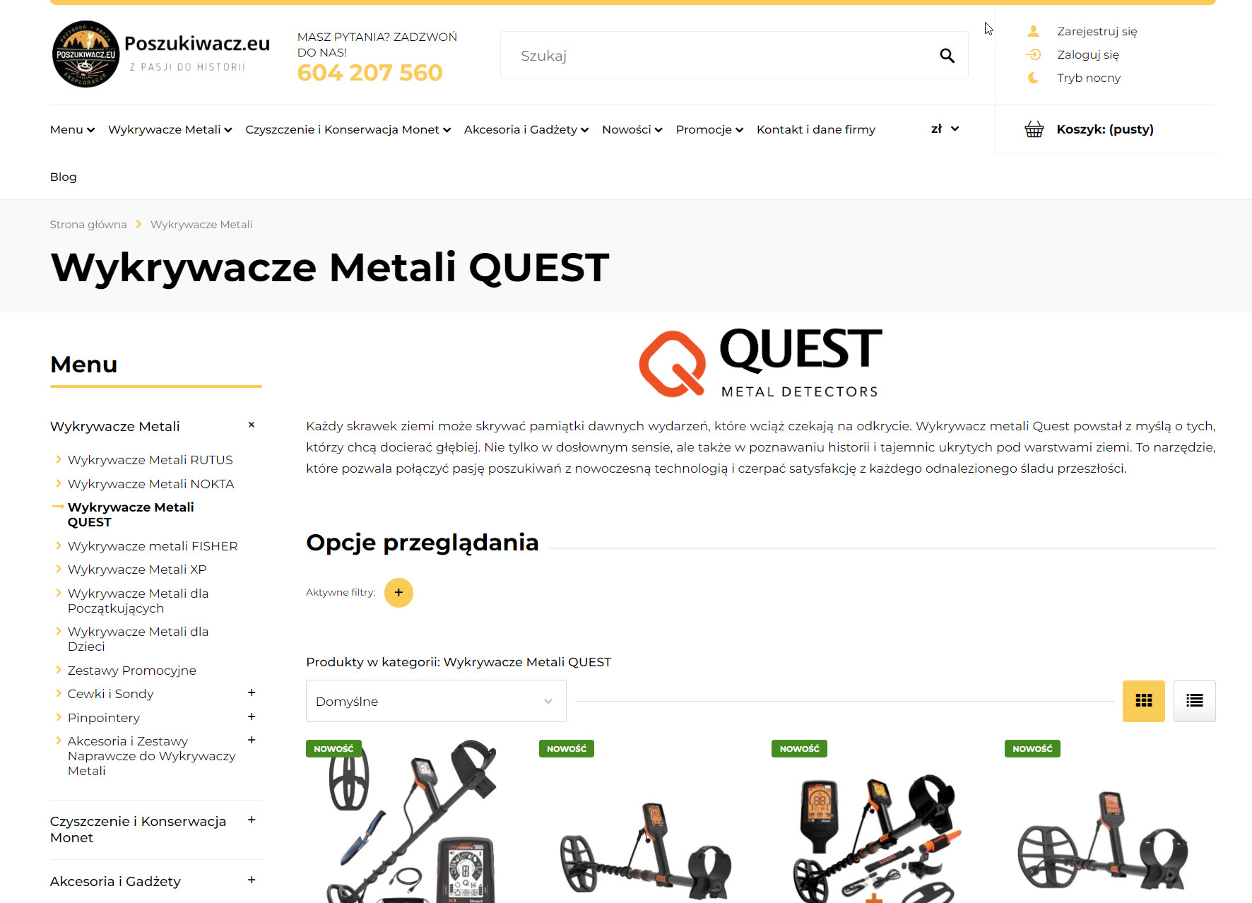 Co wyróżnia wykrywacze metali Quest?